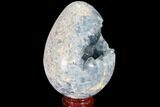 Crystal Filled Celestine (Celestite) Egg Geode #88314-1